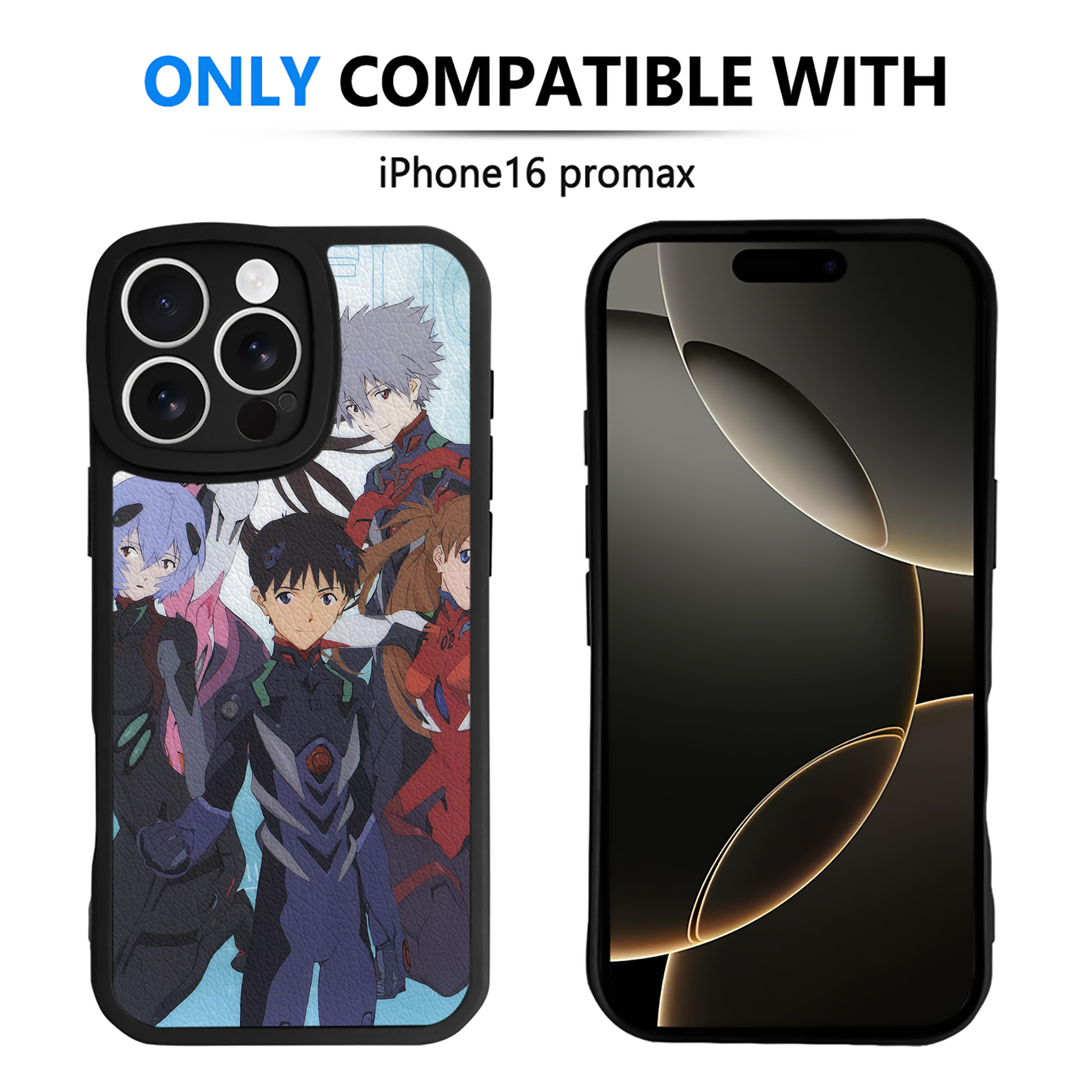（画像用） EVA 新世紀エヴァンゲリオン 【iPhone 16シリーズ対応】シリコンスマホケース（レザー調） 材質：シリコン
